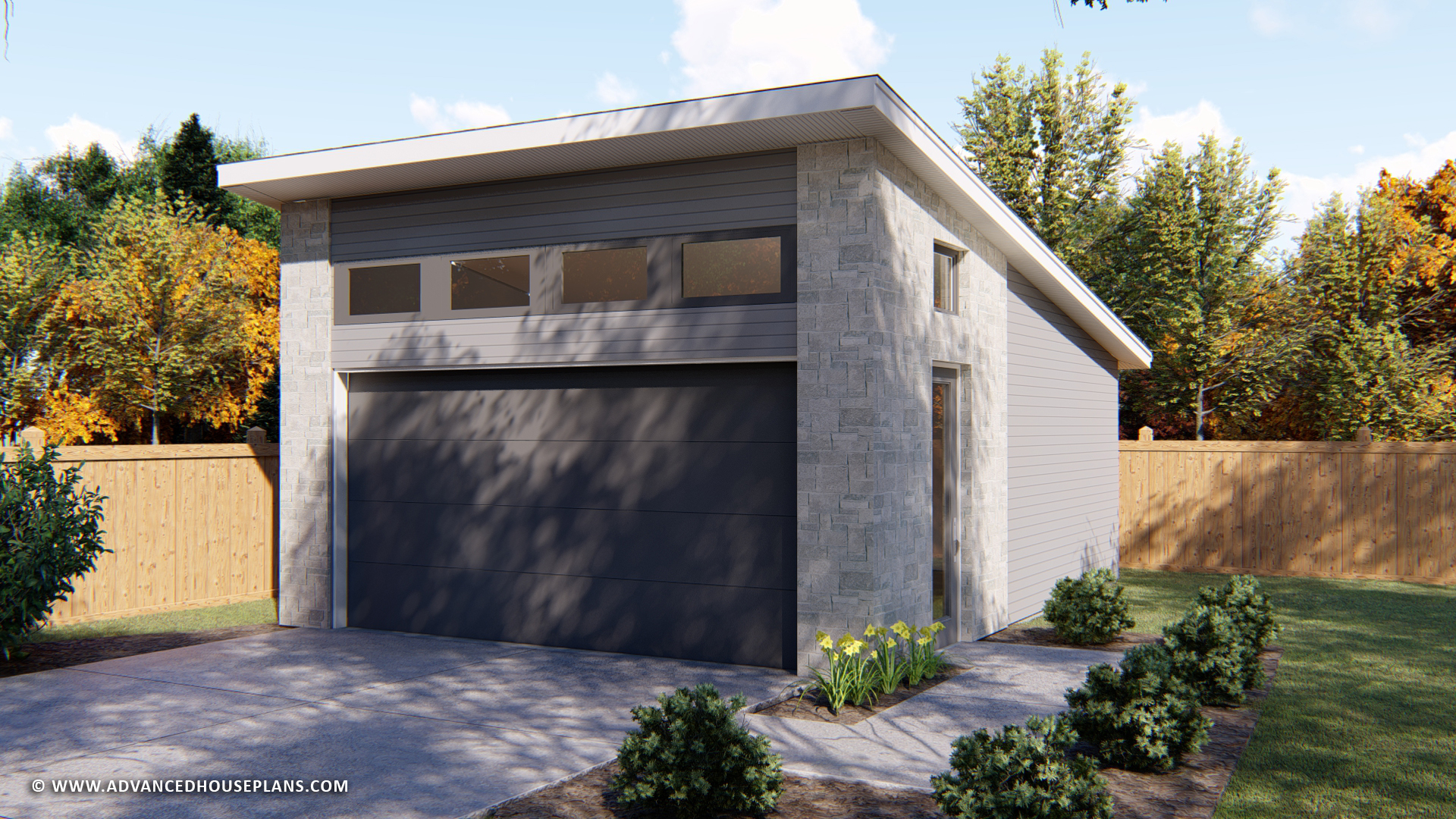 2 Car Garage Plan | Pelini