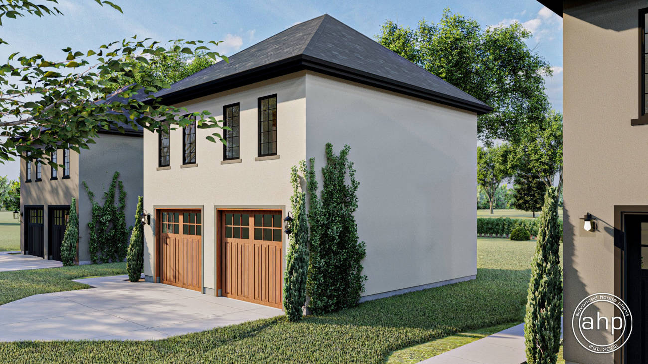 Mediterranean Style Apartment Garage Plan | Greeley