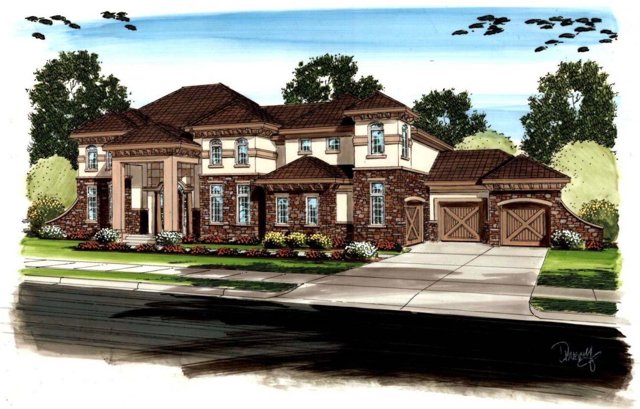 2 Story Mediterranean House Plan | Martelli 