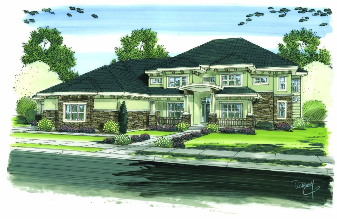 1.5 Story Craftsman House Plan | Ashland Manor