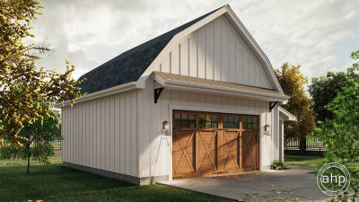 Modern Farmhouse Garage w/ Workshop