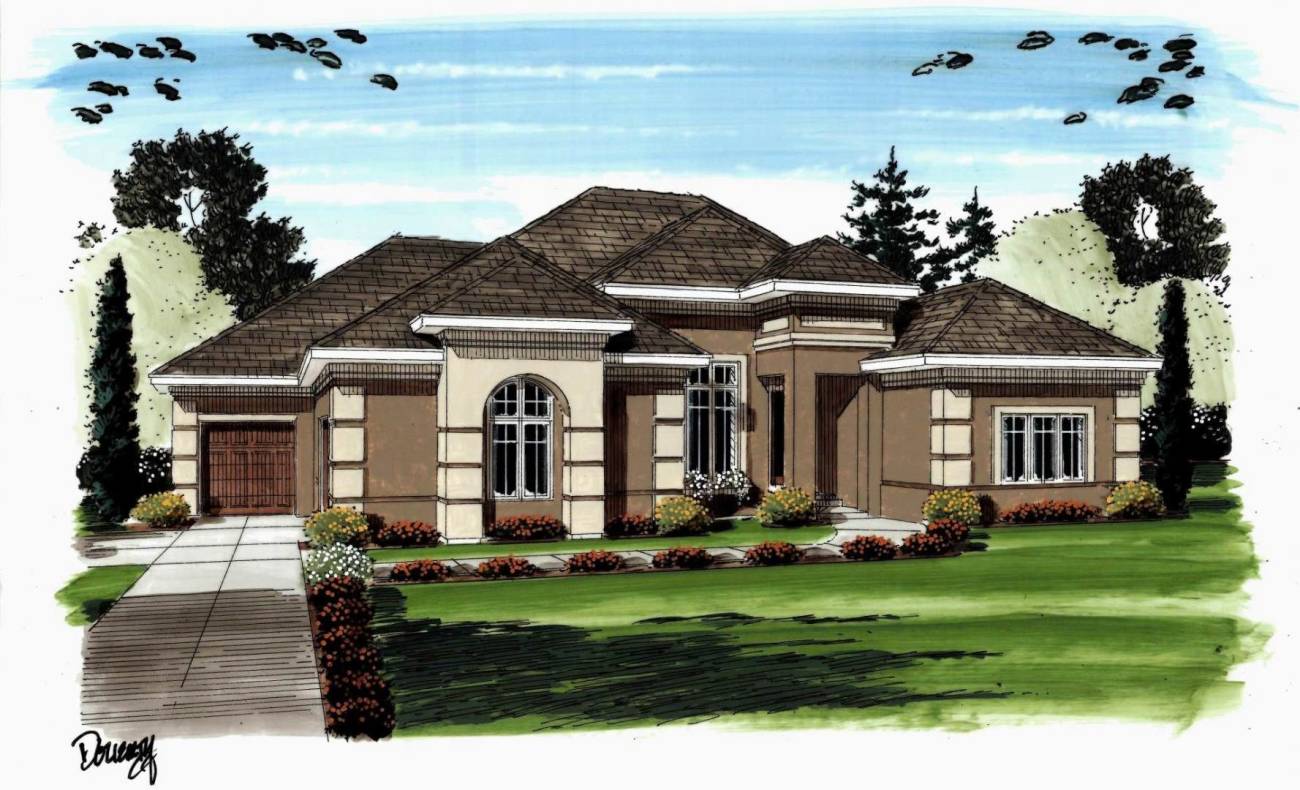 1 Story Mediterranean House Plan | Berkeley