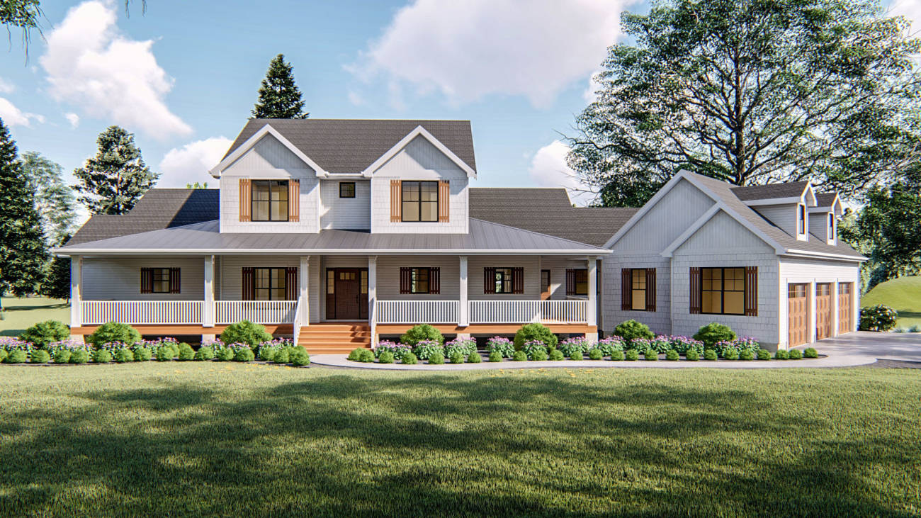 1.5 Story Modern Farmhouse Plan | Walton Farms