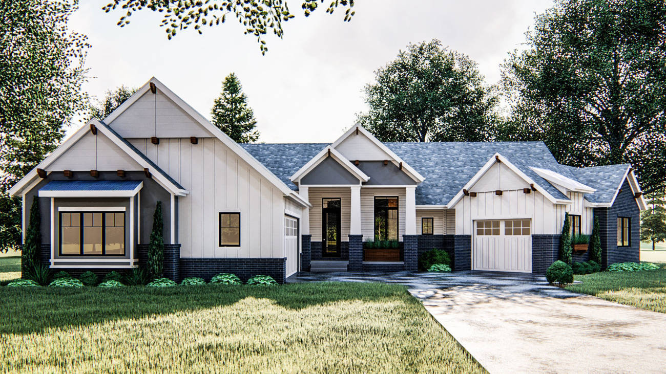 1 Story Farmhouse Plan | Birkdale