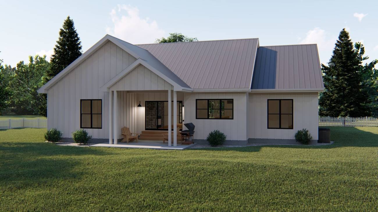 1 Story Modern Farmhouse House Plan | Montgomery