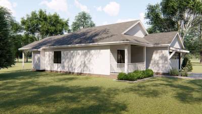 1 Story Modern Farmhouse House Plan | Layfayette 