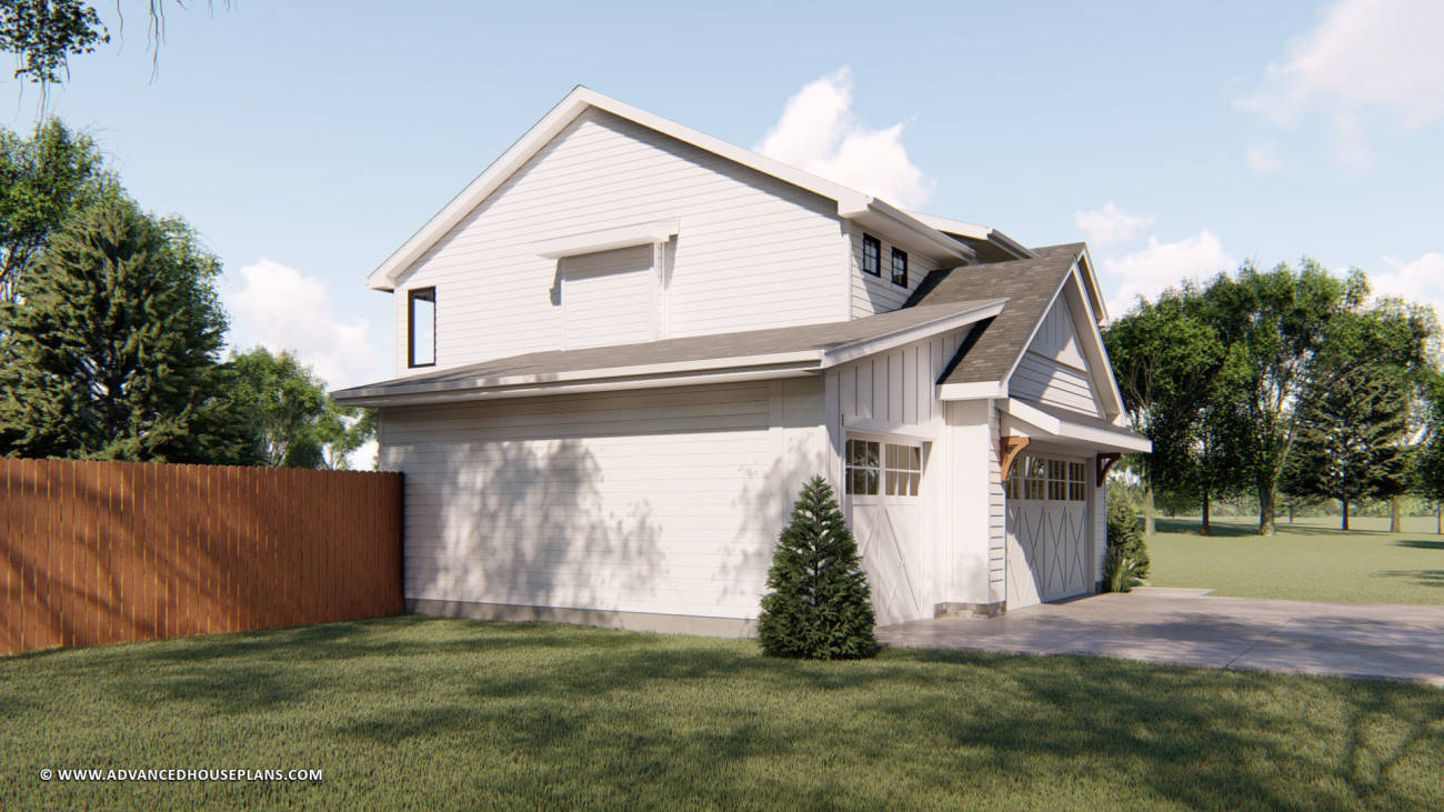 2 Story Modern Farmhouse Plan | Prairie Rose