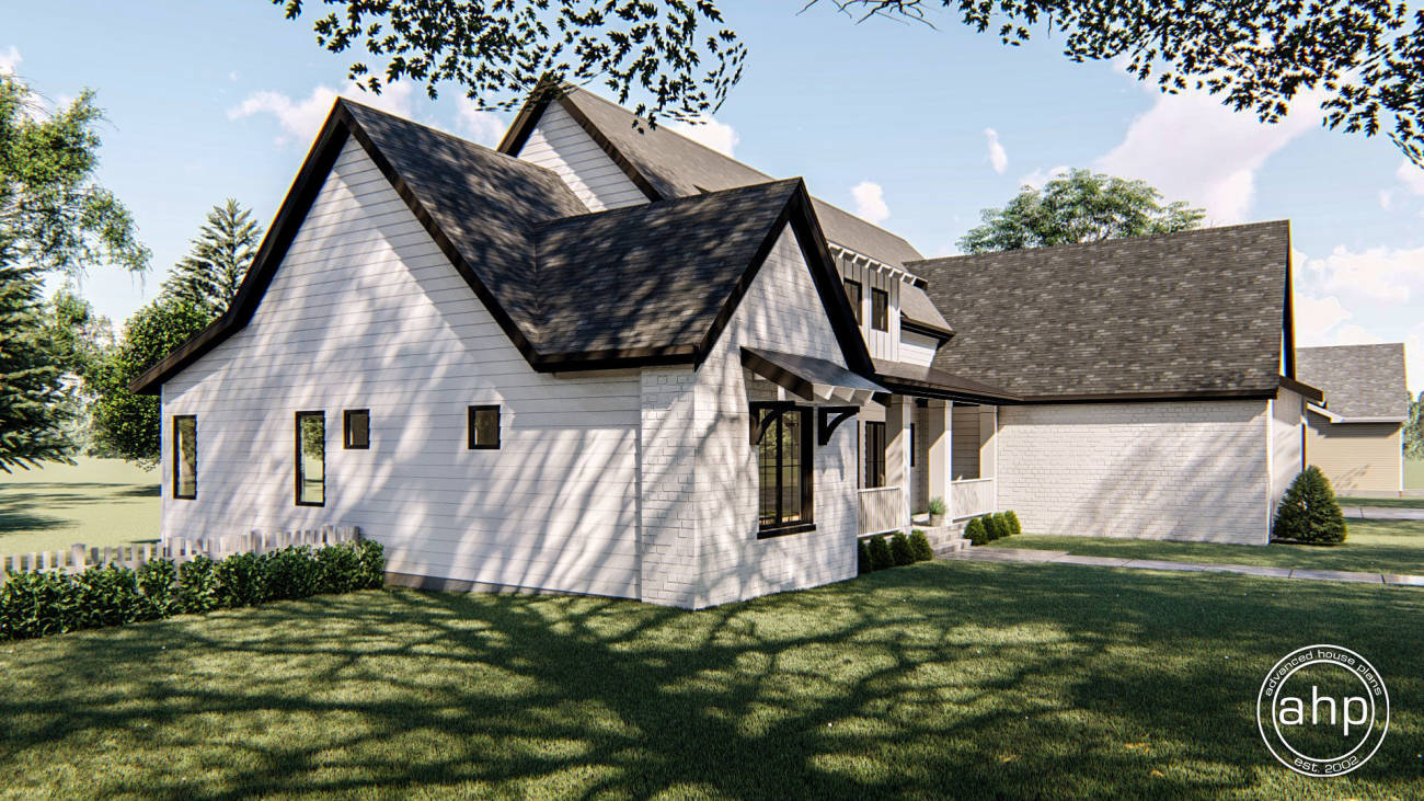 1.5 Story Modern Farmhouse House Plan | Keegan