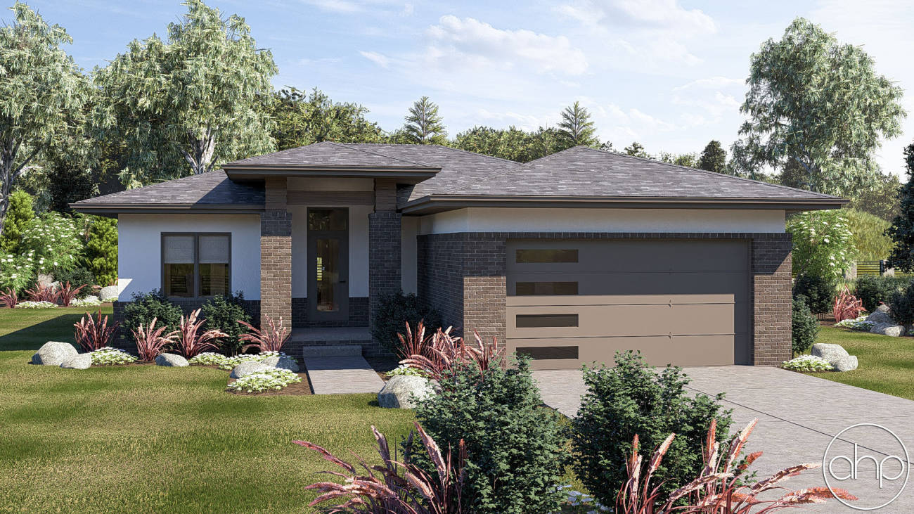 1 Story Modern Prairie House Plan | Elk Park