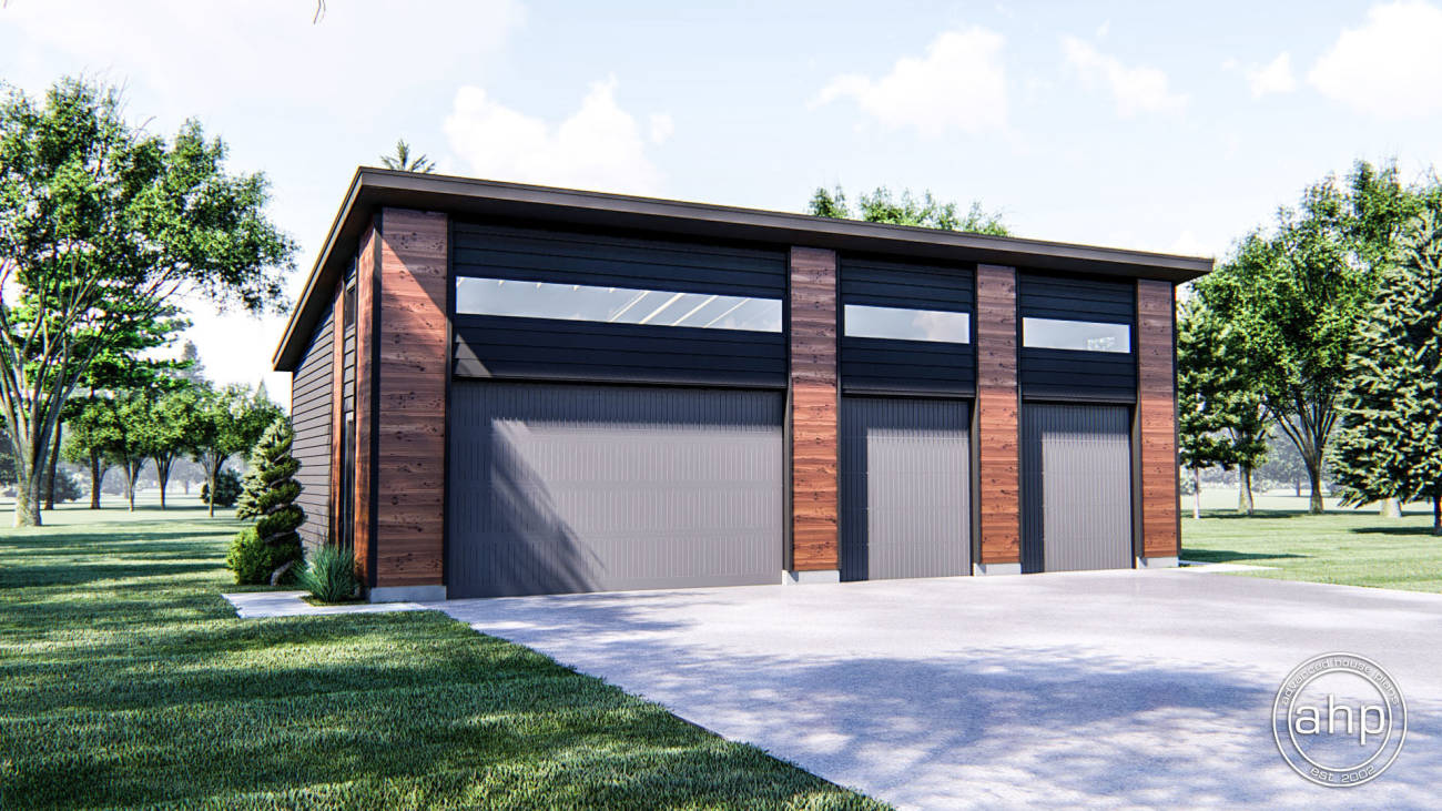 Modern 4 Car Garage Plan | McCaffery