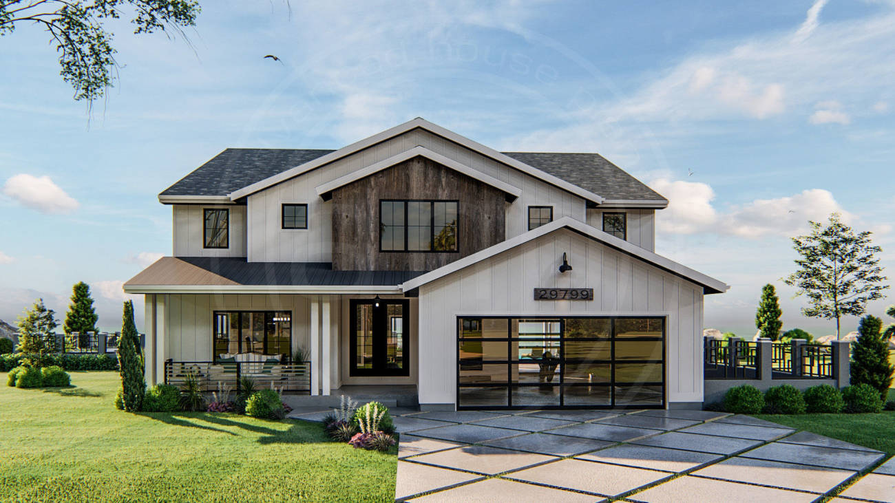 2 Story Modern Farmhouse Plan | Pasadena Flats