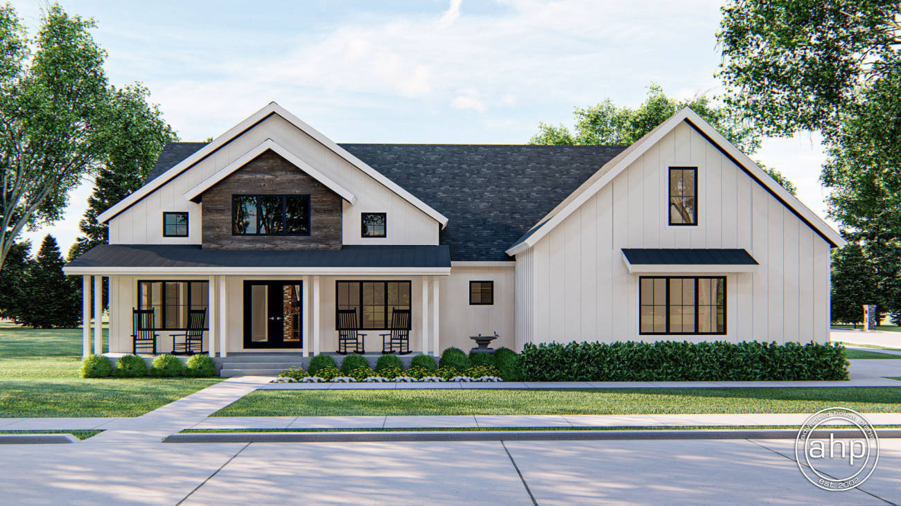 1 Story Modern Farmhouse Plan | Woodcliff