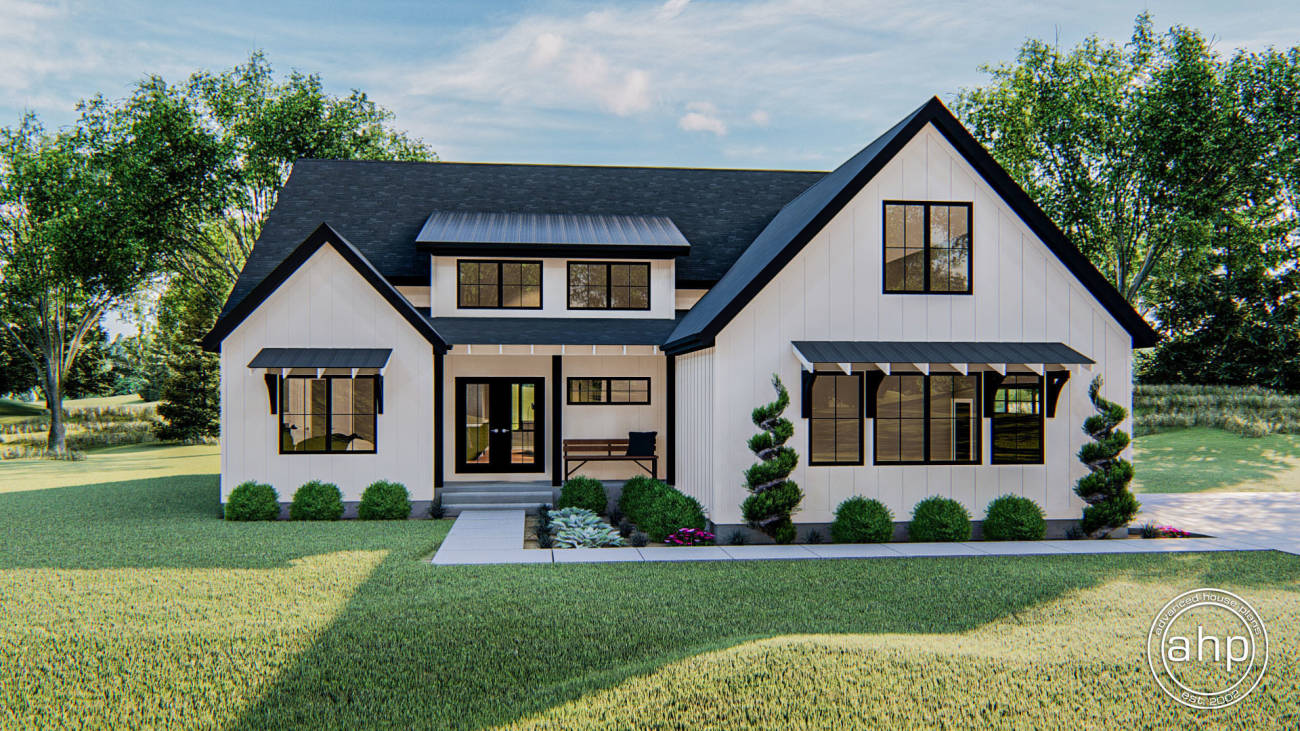 1 Story Modern Farmhouse Style House Plan | Sutton Farm