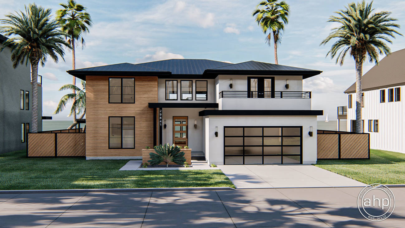 1.5 Story Modern Style House Plan | Modesto Flats